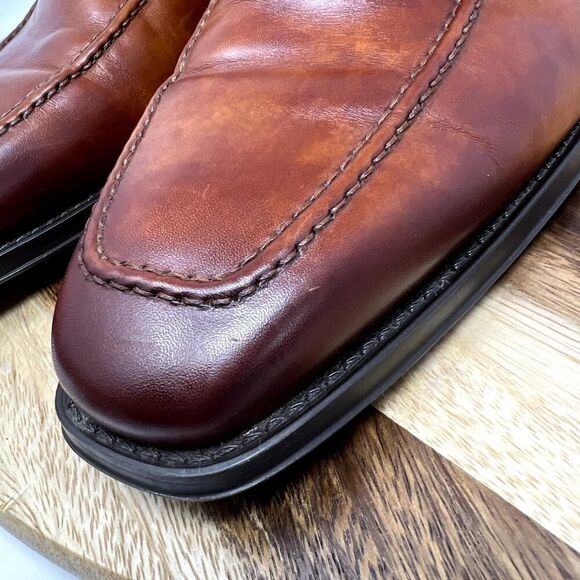 MAGNANNI PALMER Loafers Mens 9.5 M Brown Double Monk Strap Leather Made In Spain - Picture 10 of 12
